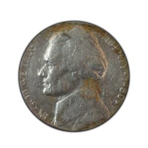 Old Worn Jefferson Nickel Coin – Historical U.S. Currency