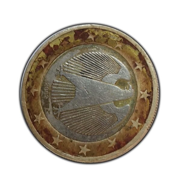 Rare Euro Coin with Unique Horn-Like Design - Image 3