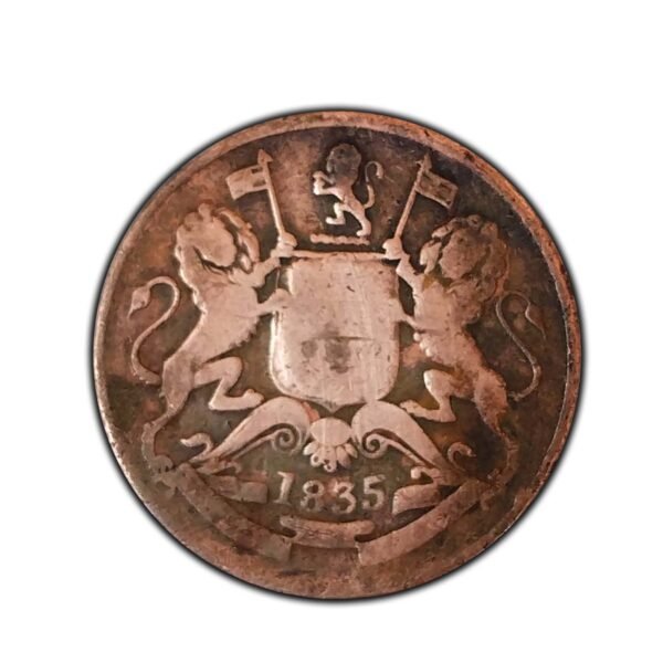Rare Antique East India Company Half Anna Copper Coin - Image 2
