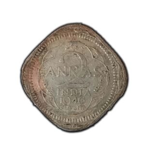 1946 India 2 Annas Coin