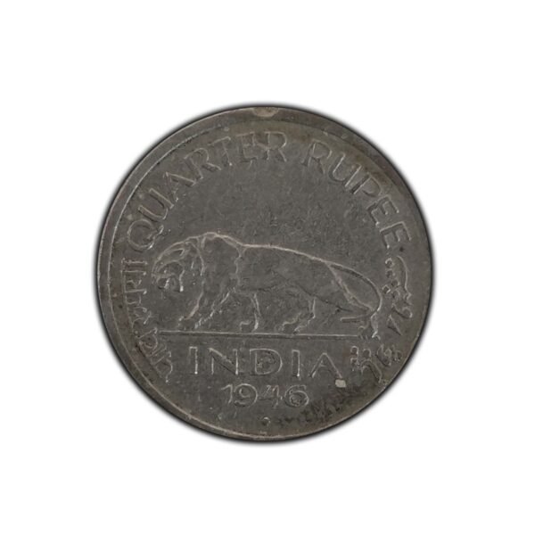 Historic 1946 Quarter Rupee Coin from British India Era