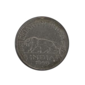 Rare 1946 Indian Quarter Rupee Coin