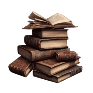 Antique Book Stack — Vintage Literary Gems for History Lovers