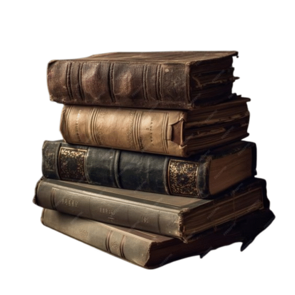 Antique Vintage Book Stack — Timeless Literary Classics